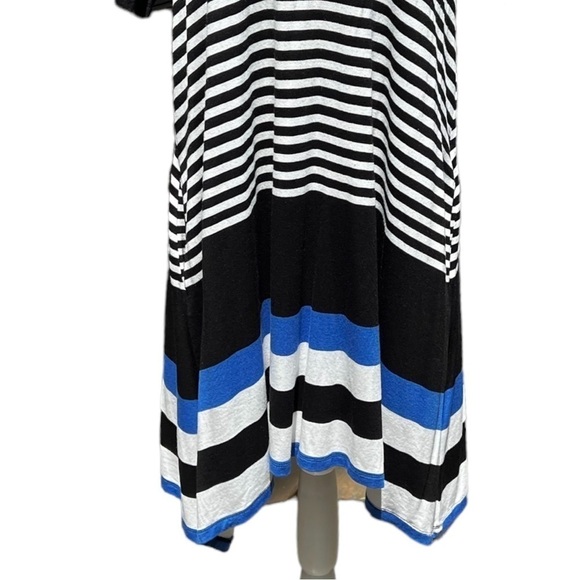 🌻Chris McLaughlin Blue White & Black 1/2 Sleeve Causal Dress Size 14 - Picture 4 of 8